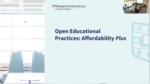 Open Educational Resources: Affordability Plus