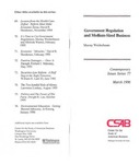 Government Regulation and Medium-Sized Business by Murray L. Weidenbaum