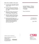 United States, China, Taiwan: A Precarious Triangle by Murray L. Weidenbaum