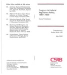 Progress in Federal Regulatory Policy, 1980-2000 by Murray L. Weidenbaum