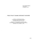 Public Policy Toward Corporate Takeovers by Murray L. Weidenbaum