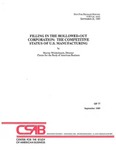Filling in the Hollowed-Out Corporation: The Competitive Status of U.S. Manufacturing by Murray L. Weidenbaum