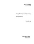 Strengthening Israel's Economy by Murray L. Weidenbaum