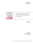 The Employment Act of 1946: A Half Century of Experience by Murray L. Weidenbaum