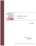 Heath-Care Policy by Murray L. Weidenbaum